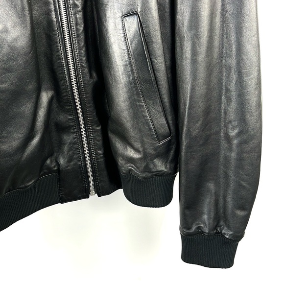Prada Black Reversible Leather and Nylon Bomber Jacket - Picture 6 of 14